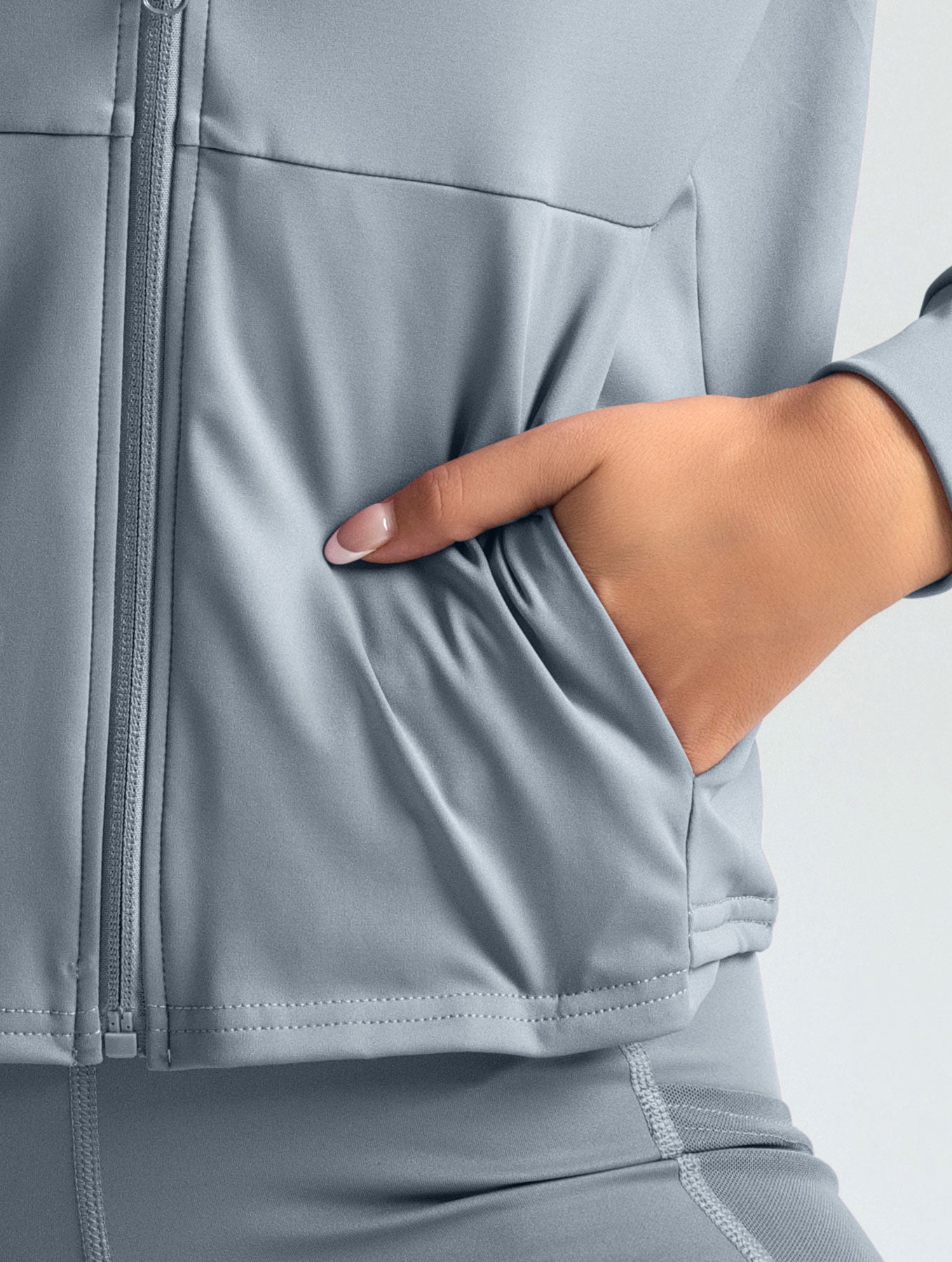 Women's Full-Zip Hooded Yoga Jacket | Loose Fit Activewear Running Cardigan with Pockets